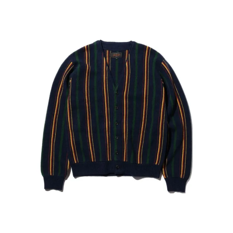 Beams Striped Cardigan-6
