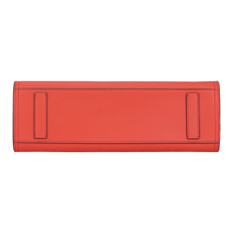 TORY BURCH Ella Synthetic Leather Tote Bag, Shopping Bag, Shoulder Bag, Crossbody Bag, Handbag Trumpets Women's Red-3