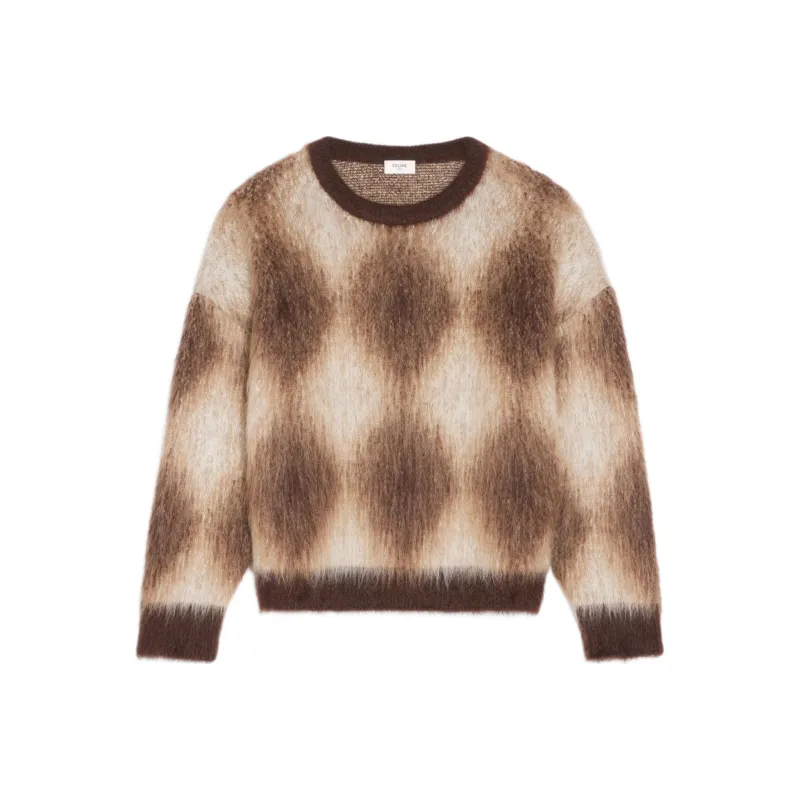 CELINE Crewneck Cropped Jumper-0