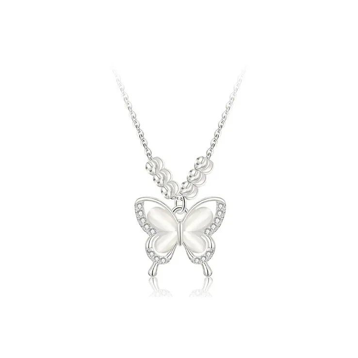 Yagu Glass Cat Eye Necklaces Women's-0