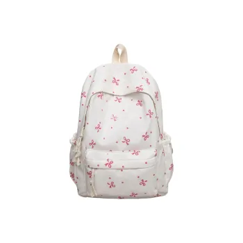 SEVENMOONS Nylon Backpack Women's Black/Purple/White Blue Floral/White Red Floral/White Black Floral