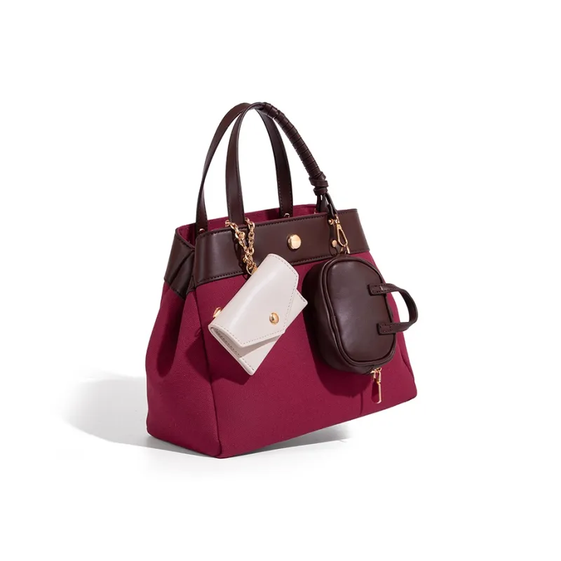 Vigno Canvas Handbag, One Shoulder, Crossbody Bag Women's Multicolor-11