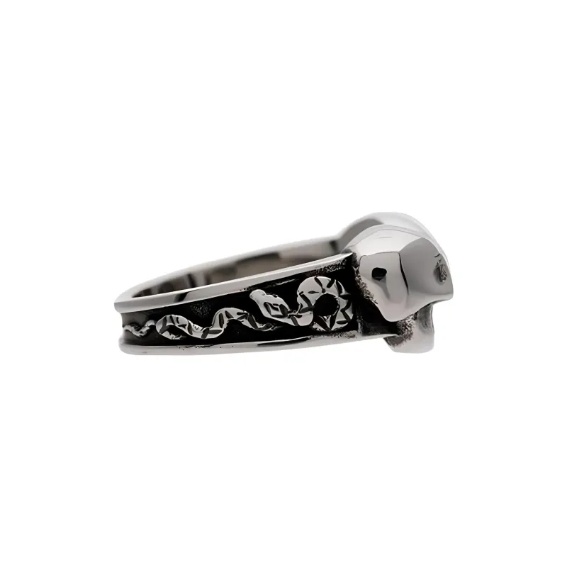 Alexander McQueen Metal Rings Men's Silver-2