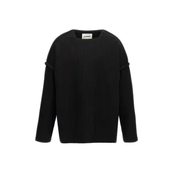 JIL SANDER Geometric Neckline Knitted Jumper