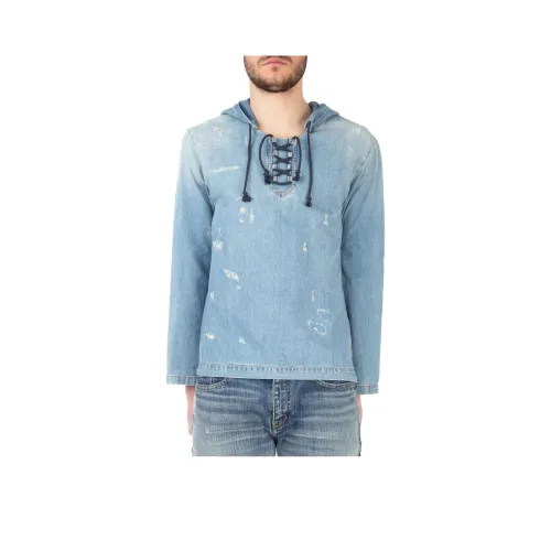 SAINT LAURENT Sweatshirt Men's Light Blue