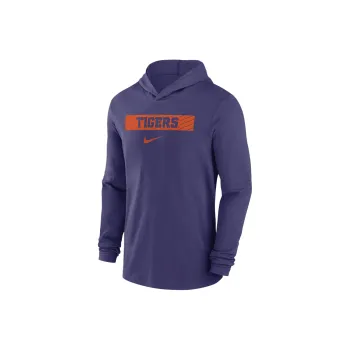 Nike Clemson Tigers Sideline Men's Nike Dri FIT College Long Sleeve Hooded Top