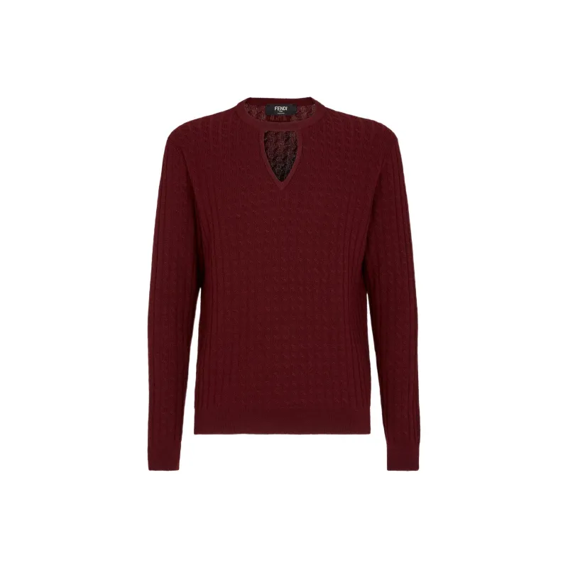 FENDI Sweaters Men Burgundy-0