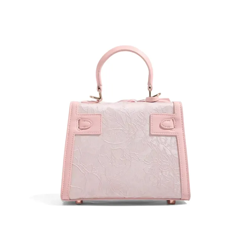 CLEVER& KETCH PU Kelly Bag, Shoulder Bag, Handbag Women's Pink/Black-2