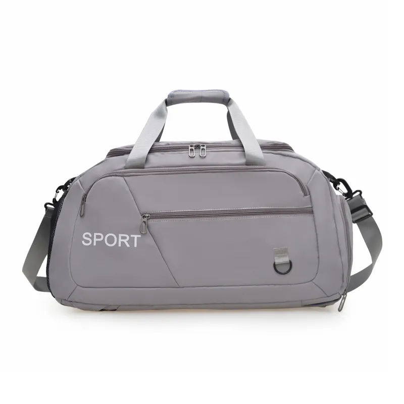OUZIHUANG Nylon Travel Bag Unisex Black/Green/Pink/Blue/Gray-12