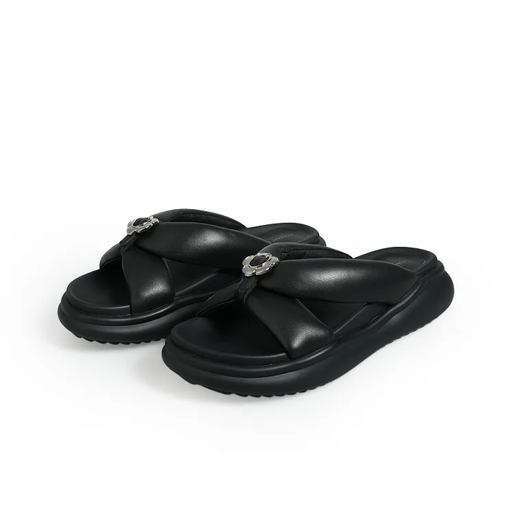 CORINNA DI MARSALA Rubber Sole Slip Resistant Quiet Slide Slippers Women's-6