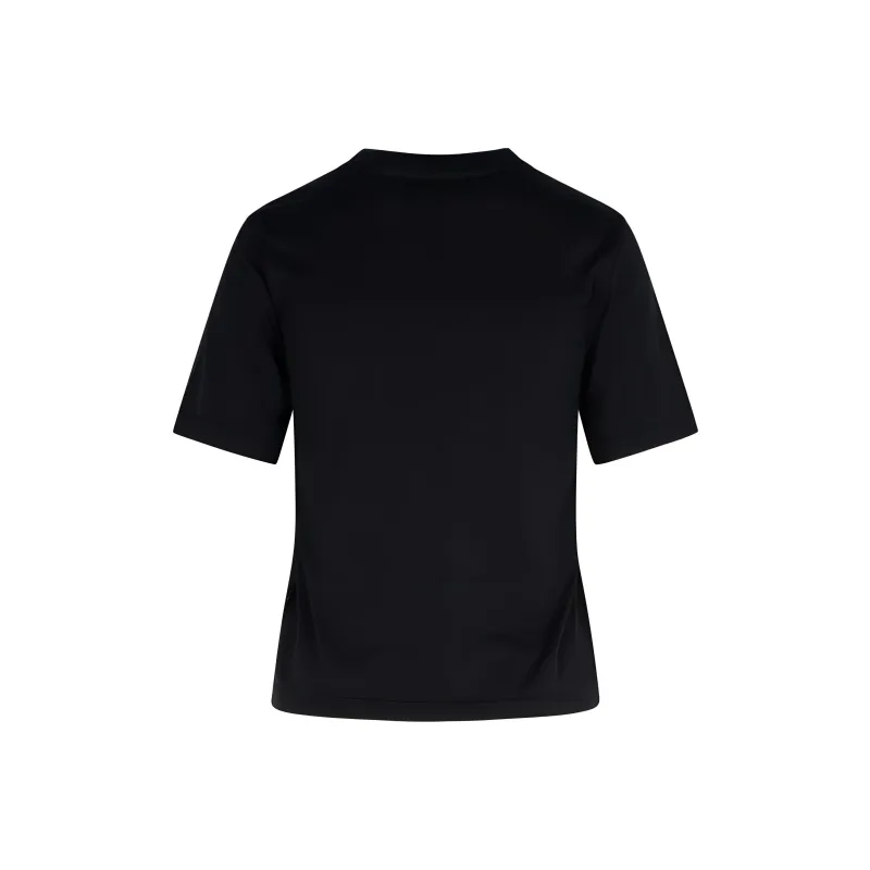 PALM ANGELS Logo Embroidered Crewneck T Shirt-1