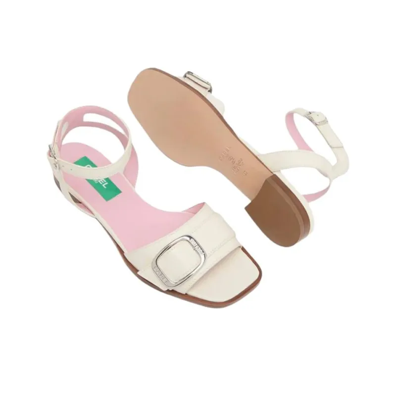 Carel Francoise One Strap Sandals Women's White-4