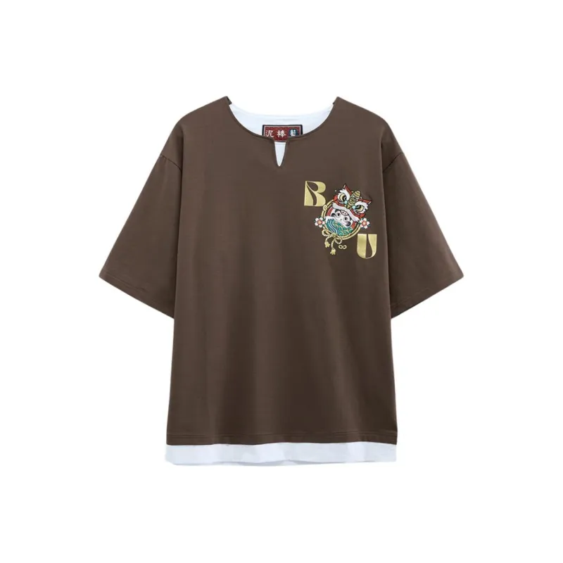 ONIARAI Drop Shoulder Sleeve T Shirt Men's-0