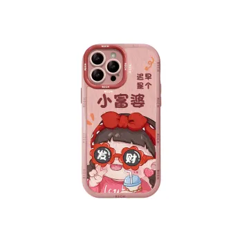 Sopi TPU Material Cute Little Rich Woman Phone Cases Compatible With IPhone 16/15 Pro Max/Apple 13/14 Pro/Max