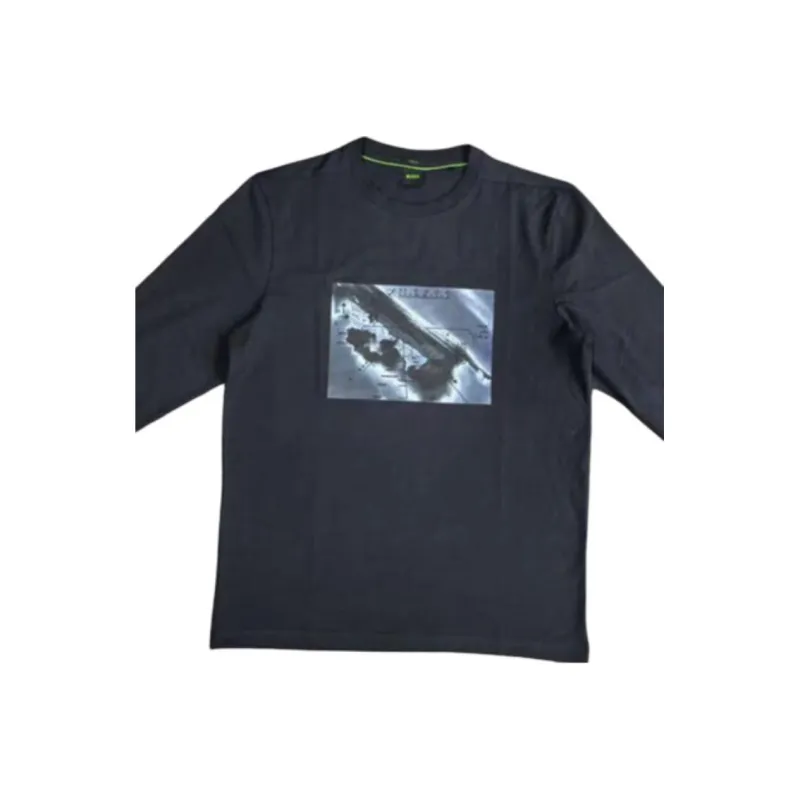 HUGO BOSS SS25 T Shirt Men's Black Blue-2