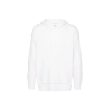 C.P.Company Logo embroidered Knitted Hoodie
