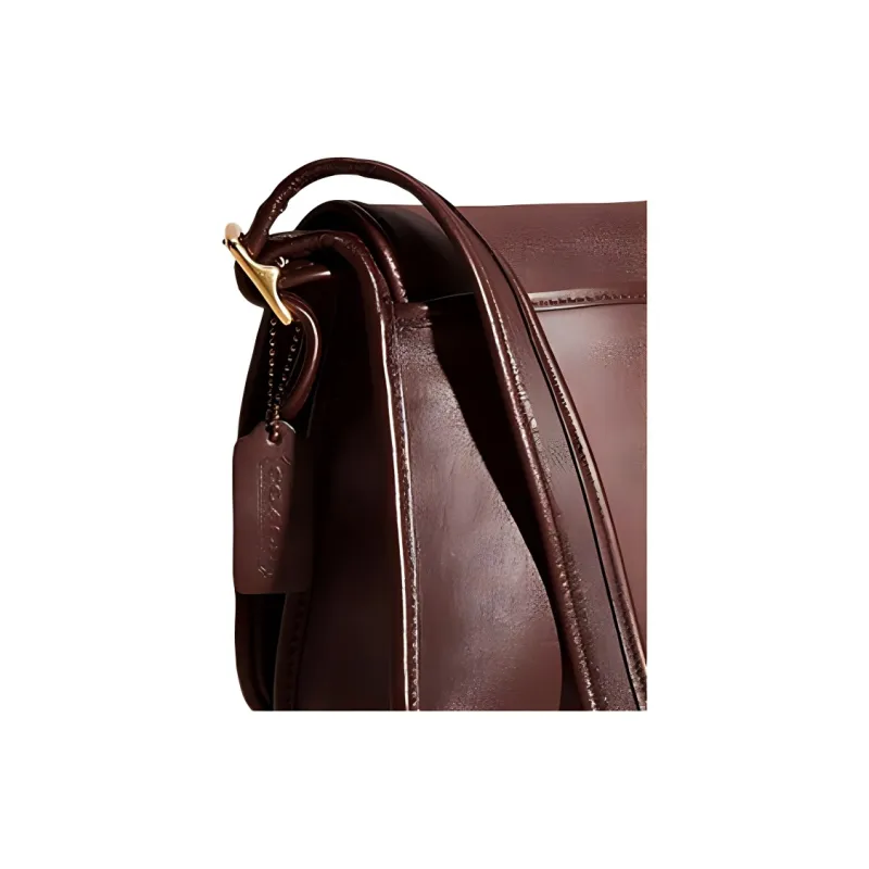 COACH Legacy Leather Flap Bag, Shoulder Bag, Crossbody Bag Medium Size Women's Redwood Brown-4