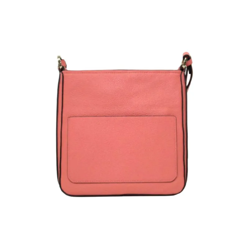 Kate Spade Hudson Litchi Grain Leather Crossbody Bag, Shoulder Bag Small Size Women's Rose Pink-2