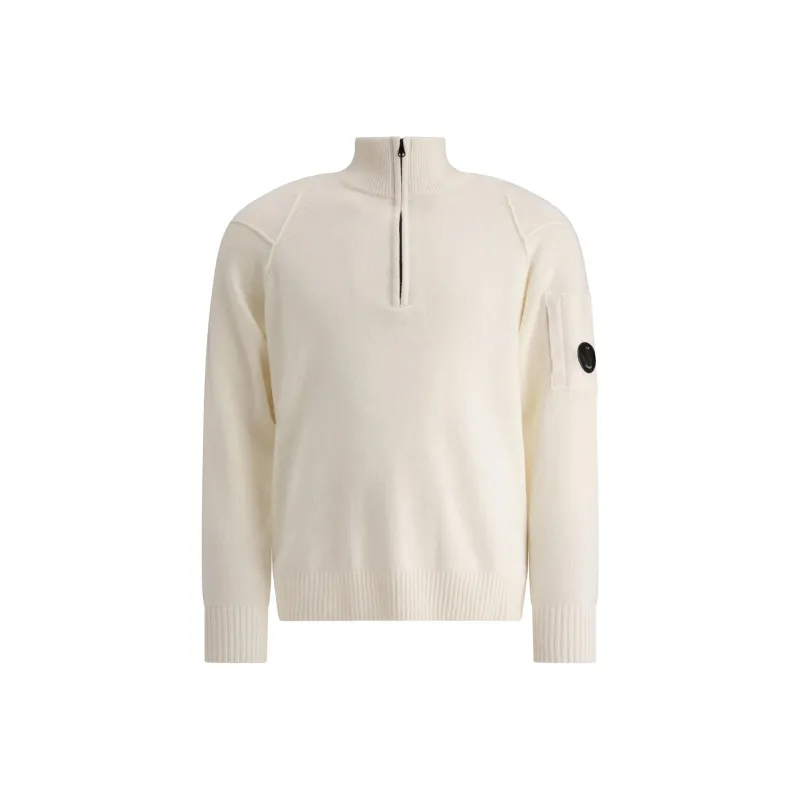 C.P.Company Lens Detailed Half Zipped Jumper-0