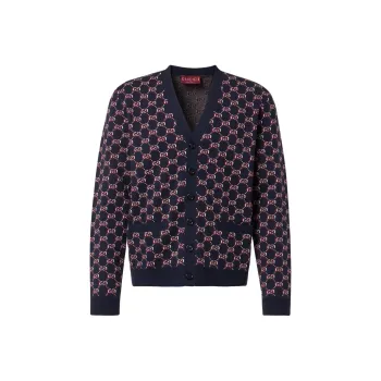 GUCCI Monogrammed Button Up Cardigan