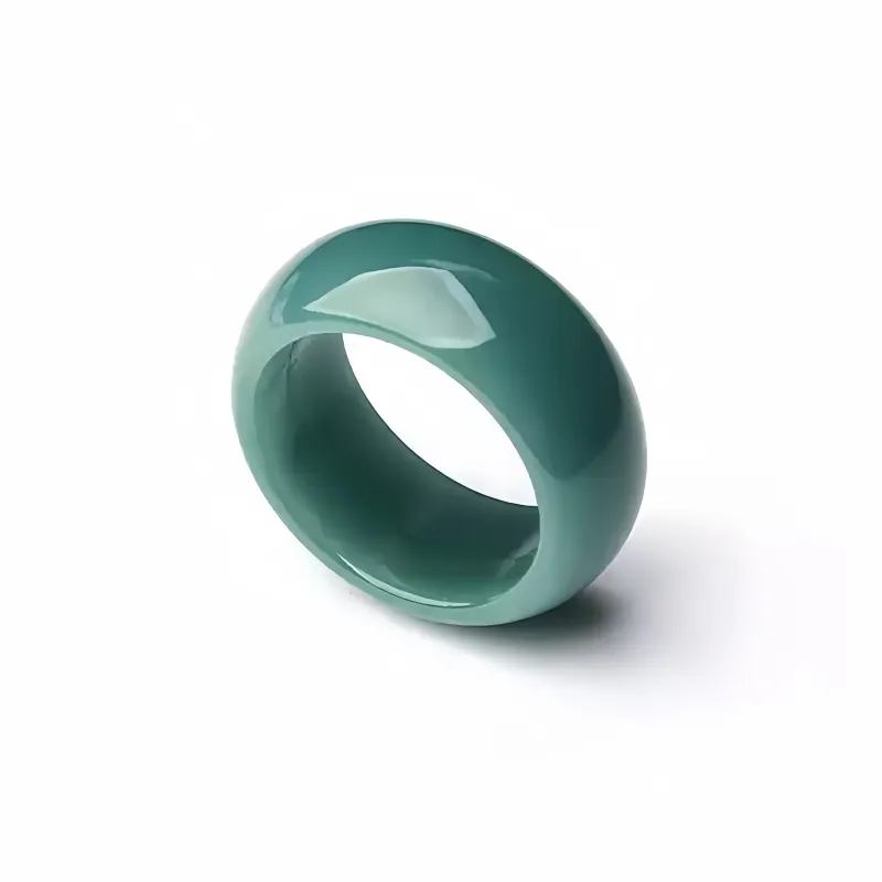 MY WORLD BEGINS AND ENDS WITH YOU Bean Type Jadeite Rings Unisex-4