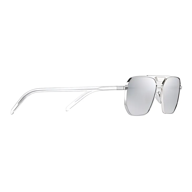 PRADA Metal Aviator Sunglasses Unisex Silver-1
