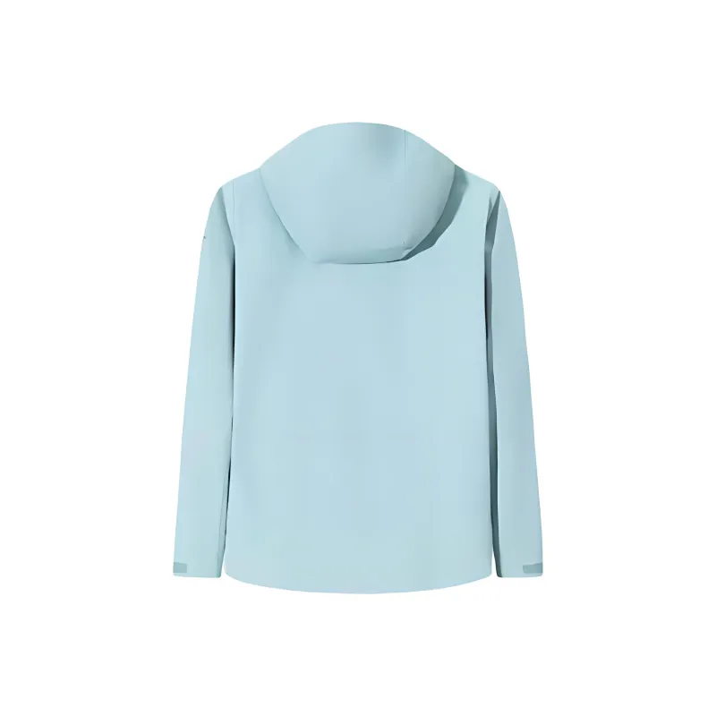 Anta Outdoor Collection Wind And Water Repellent Windbreaker Jacket Women's Verdant Blue-1