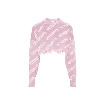 Vetements Logo jacquard Lamé Jumper
