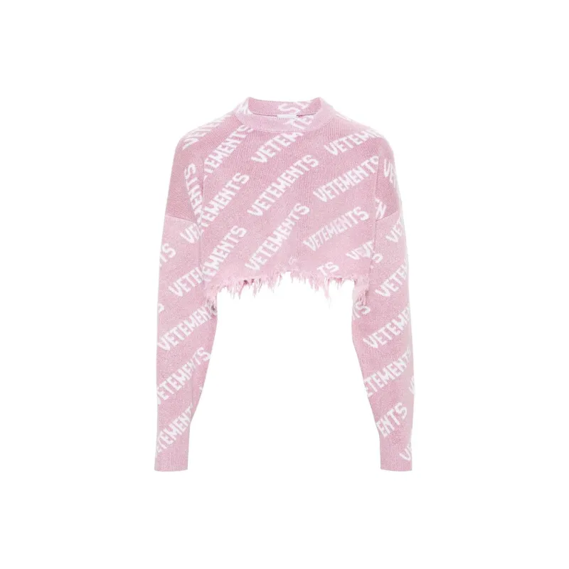 Vetements Logo jacquard Lamé Jumper-0