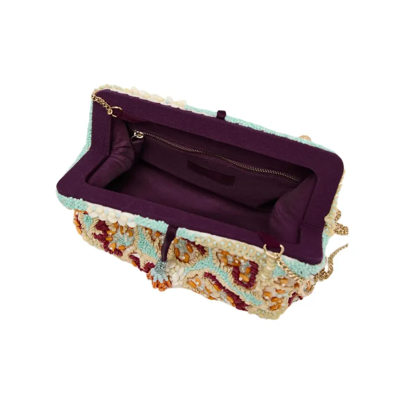 ZARA Polyester One Shoulder Clutch Women's Multicolor-3