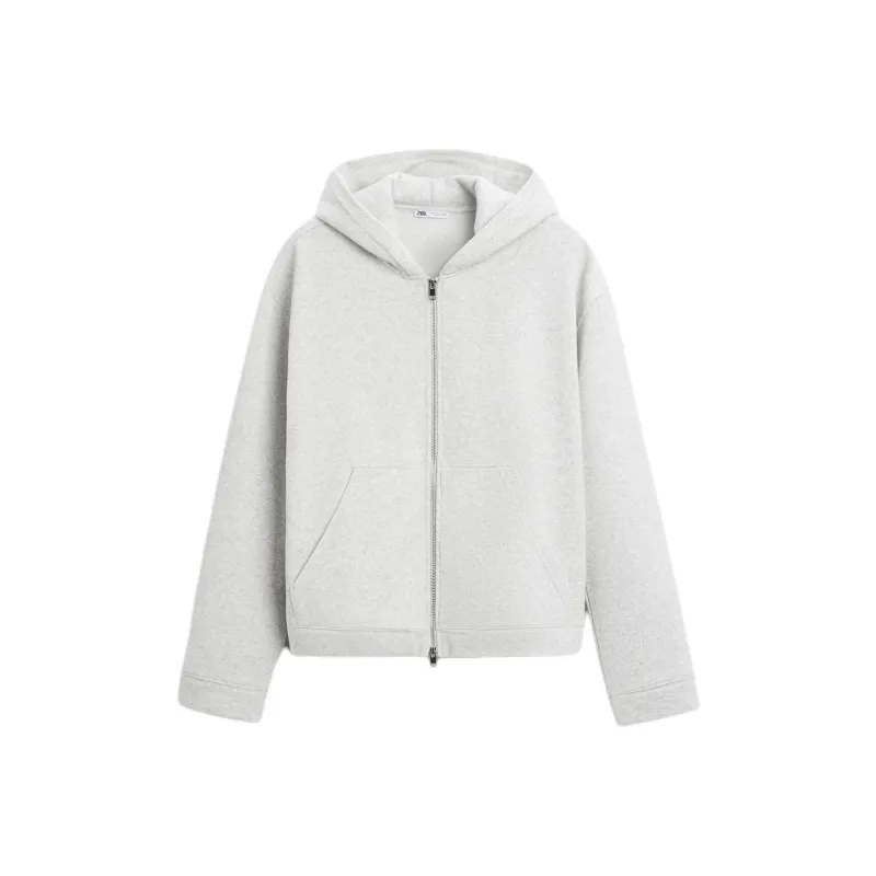 ZARA Sweatshirt Men's Zebra Print Gray-0