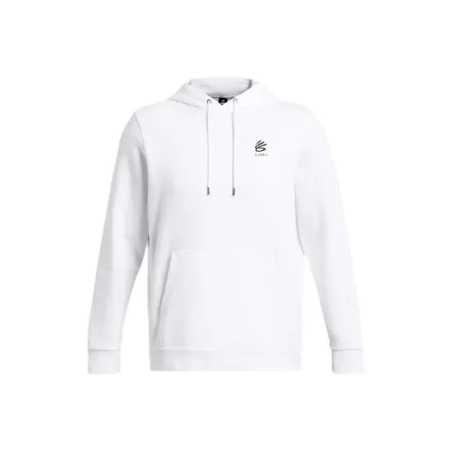 Under Armour Men's Curry Small Left Chest Sweatshirt Men's White