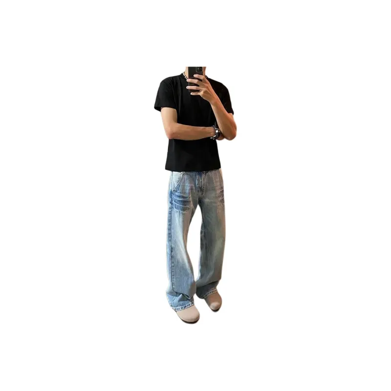 WELTER EXPERIMENT Jeans Unisex Blue Single Item-13