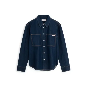 CALVIN KLEIN Shirt Men's Denim Dark Blue