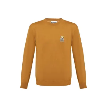MOSCHINO Teddy Bear Patch Crewneck Knitted Jumper