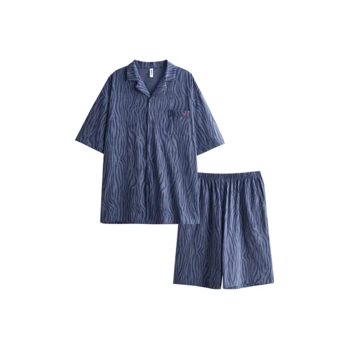 Peninsula City Pajama Set Men's Gray Blue