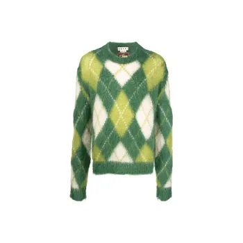 MARNI Mohair Argyle Cardigan