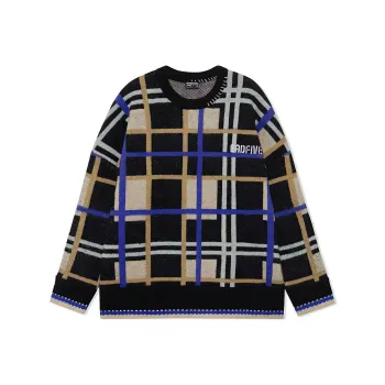 LINING Sweaters Men Black Plaid