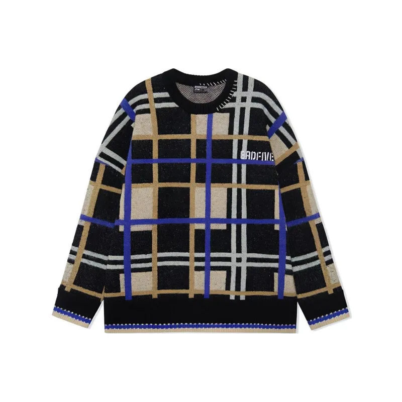 LINING Sweaters Men Black Plaid-0