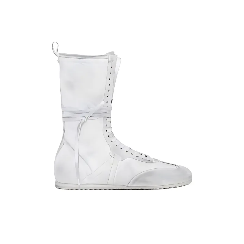 Ann Demeulemeester Fides High Top Casual Shoes Men's White-1