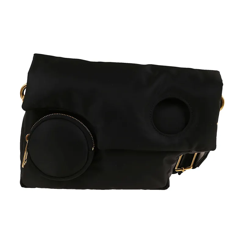 OFF WHITE Burrow 28 Drill Shoulder Bag Black-4