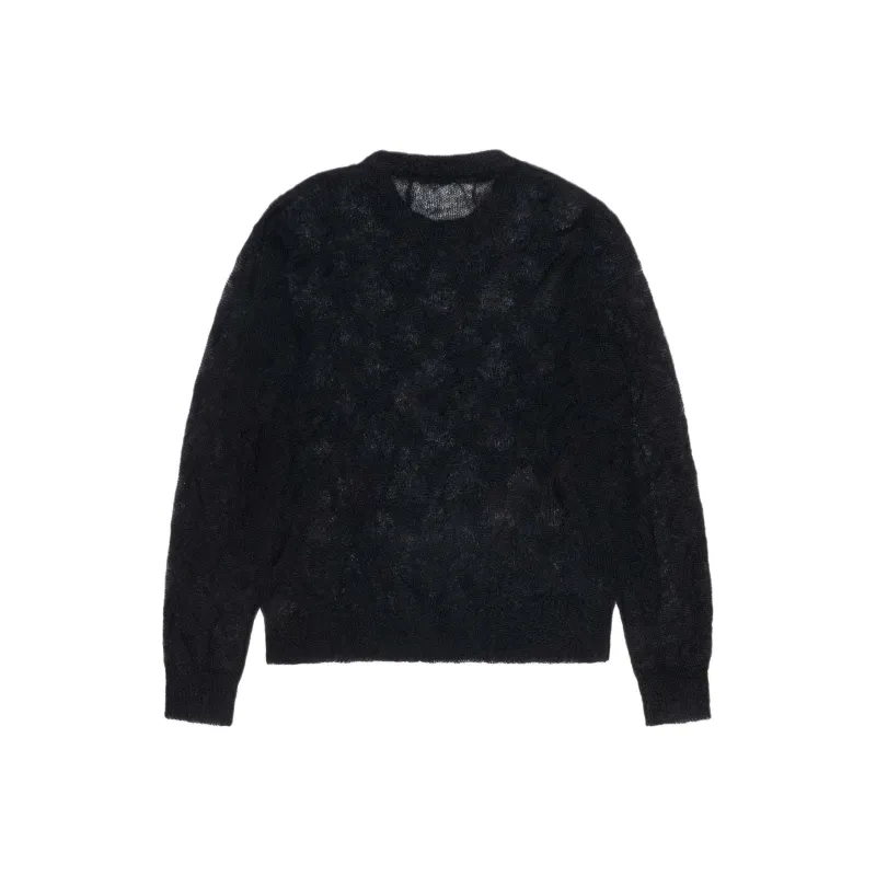 Stussy Loose Knit Cross Cable Sweater-0