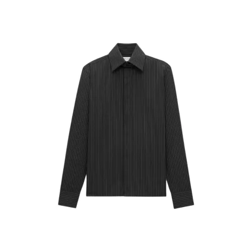 SAINT LAURENT Cassandre Striped Shirt