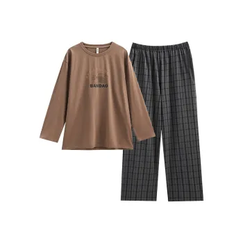 Peninsula City Pajama Set Effortless Sleep Men's Coffee