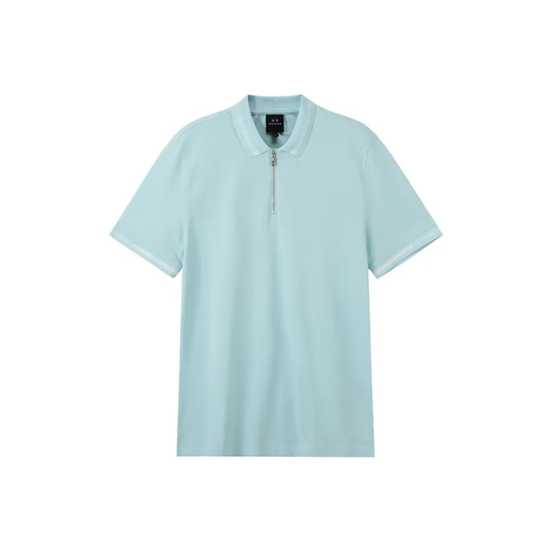 ARMANI EXCHANGE SS24 Polo Shirt Men's Light Blue-Green-0