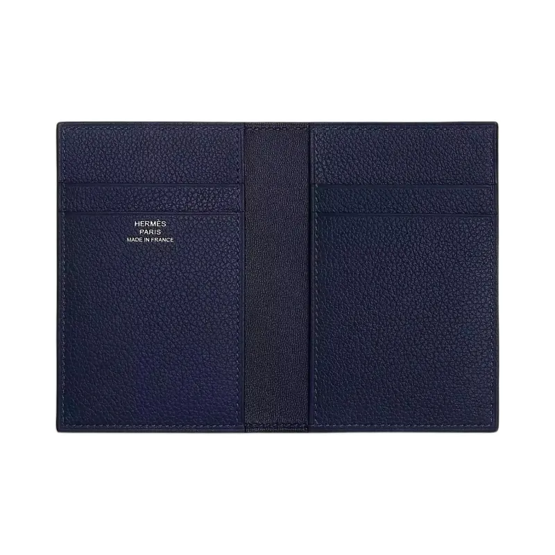 HERMES MC² Euclide Evercolor & Evergrain Calfskin Card Holder Men's Gorgon Blue & Night Blue-1