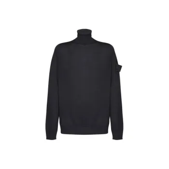 STONE ISLAND Logo Patch Roll Neck Jumper