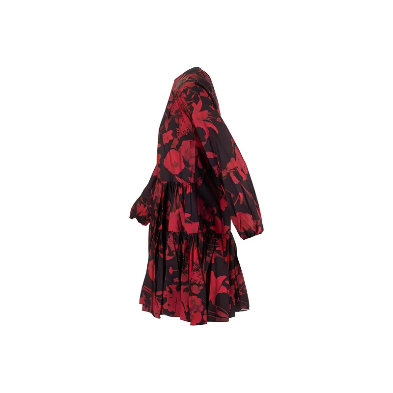 Valentino Long-Sleeved Dresses Women's Red-2
