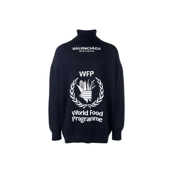 Balenciaga x SHIJIELIANGSHIJIHUASHU Sweater Regular Fit Men's Marine Blue