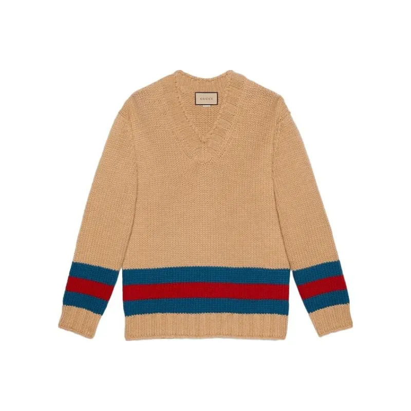 GUCCI Fine Mohair Wool Webbed Sweater-0